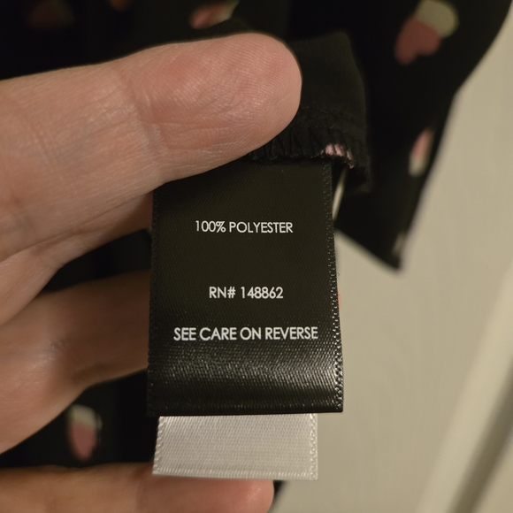 Torrid Black Top with Pink Heart Accents - Picture 3 of 3